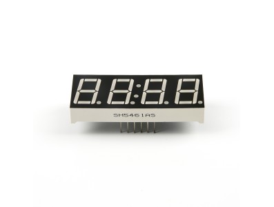 Display LED 7 segmentos 4 d&iacute;gitos 0,56'' vermelho c&aacute;todo comum 12 pinos com rel&oacute;gio - Imagem 5