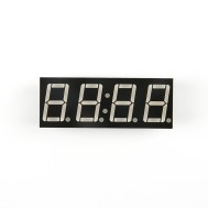 Display LED 7 segmentos 4 d&iacute;gitos 0,56'' vermelho c&aacute;todo comum 12 pinos com rel&oacute;gio