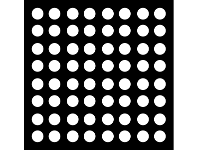 Matriz 8x8 de LEDs vermelha 64 LEDs 3 mm CA 80 mcd 32 x 32 mm - Imagem 6