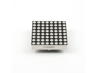Matriz 8x8 de LEDs vermelha 64 LEDs 3 mm CA 80 mcd 32 x 32 mm - Imagem 1