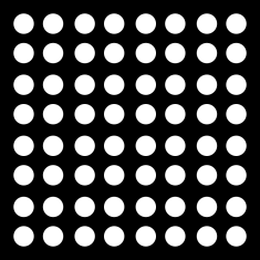 Matriz de LEDs 8x8 vermelha 64 LEDs 3 mm c&aacute;todo comum (CC) 80 mcd 32 x 32 mm