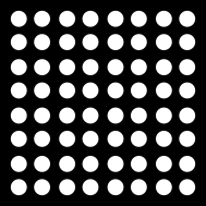 Matriz de LEDs 8x8 vermelha 64 LEDs 3 mm c&aacute;todo comum (CC) 80 mcd 32 x 32 mm