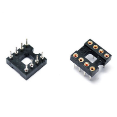 Soquete IC DIP8 de chassi aberto para PCB, 8 vias, pinos torneados de precis&atilde;o
