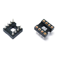 Soquete IC DIP8 de chassi aberto para PCB, 8 vias, pinos torneados de precis&atilde;o