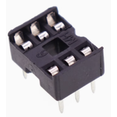 Soquete adaptador DIP-6 para CI, 80 pe&ccedil;as por tubo