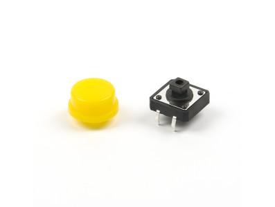 Capa de bot&atilde;o redonda amarela para interruptor t&aacute;til quadrado 12&times;12&times;7,3 mm - Imagem 1