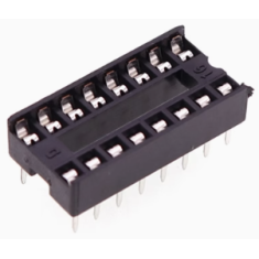 Adaptador de soquete DIP-16P para CI, 30 pe&ccedil;as (tubo)