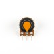 Bot&atilde;o rotativo laranja para potenci&ocirc;metro, furo interno 6 mm, externo 15 x 17 mm - Thumb - 3