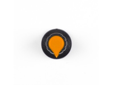 Bot&atilde;o rotativo laranja para potenci&ocirc;metro, furo interno 6 mm, externo 15 x 17 mm - Imagem 4