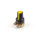 Manopla para potenci&ocirc;metro rotativo amarela, furo interno 6 mm, dimens&otilde;es externas 15 &times; 17 mm - Thumb - 2