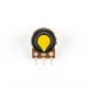 Manopla para potenci&ocirc;metro rotativo amarela, furo interno 6 mm, dimens&otilde;es externas 15 &times; 17 mm - Thumb - 3