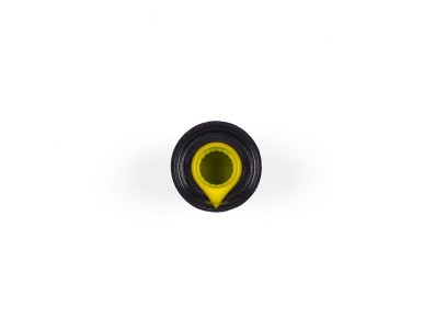 Manopla para potenci&ocirc;metro rotativo amarela, furo interno 6 mm, dimens&otilde;es externas 15 &times; 17 mm - Imagem 5