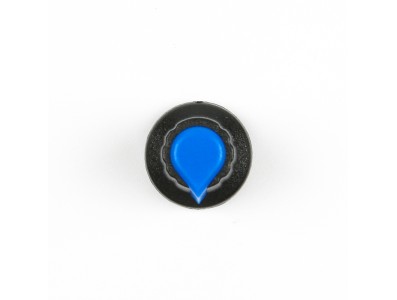 Man&iacute;pulo rotativo azul para potenci&ocirc;metro, furo interno 6 mm e dimens&otilde;es externas 15 x 17 mm - Imagem 5