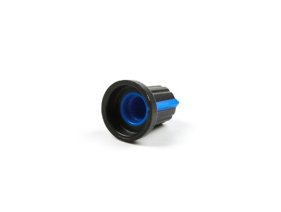 Man&iacute;pulo rotativo azul para potenci&ocirc;metro, furo interno 6 mm e dimens&otilde;es externas 15 x 17 mm - Imagem 6