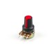 Bot&atilde;o rotativo vermelho para potenci&ocirc;metro, capa com di&acirc;metro interno 6 mm e externo 15 x 17 mm - Thumb - 2