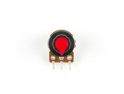Bot&atilde;o rotativo vermelho para potenci&ocirc;metro, capa com di&acirc;metro interno 6 mm e externo 15 x 17 mm - Imagem 3