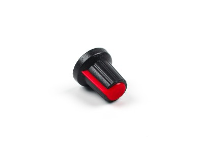 Bot&atilde;o rotativo vermelho para potenci&ocirc;metro, capa com di&acirc;metro interno 6 mm e externo 15 x 17 mm - Imagem 4