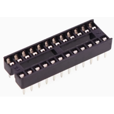 Soquete adaptador DIP-24P para CI corpo estreito (20 unidades/tubo)