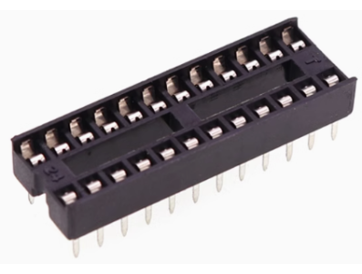 Soquete adaptador DIP-24P para CI corpo estreito (20 unidades/tubo) - Imagem 1