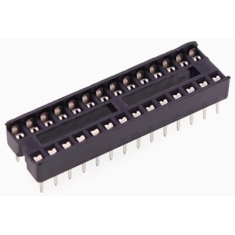 Soquete adaptador DIP-28P corpo estreito para CI, 17 unidades por tubo