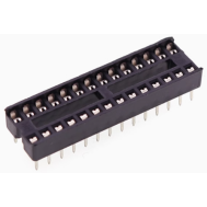 Soquete adaptador DIP-28P corpo estreito para CI, 17 unidades por tubo