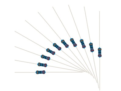 Resistor de filme met&aacute;lico 1 k&Omega; 1/4W 1% em fita (taping) 1 unidade - Imagem 3