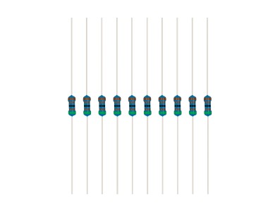 Resistor de filme met&aacute;lico 5,1 k&Omega; 1% 1/4 W em fita (1 unidade) - Imagem 5