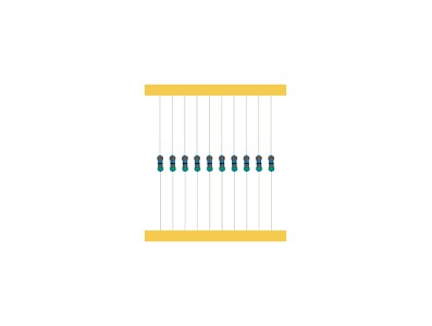 Resistor de filme met&aacute;lico 5,1 k&Omega; 1% 1/4 W em fita (1 unidade) - Imagem 6