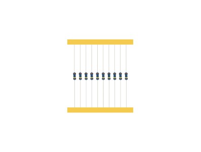 Resistor de filme met&aacute;lico 1M&Omega;, 1/4W, 1%, embalagem em fita (1 unidade) - Imagem 6