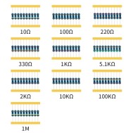 Resistor de Filme Met&aacute;lico 10R (10 &Omega;) 1/4W 1% Taping (1 unidade), Acess&oacute;rio Arduino