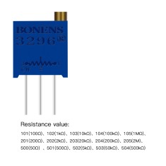 Kit 15 valores de potenci&ocirc;metros 3296W multivoltas trimmer de alta precis&atilde;o