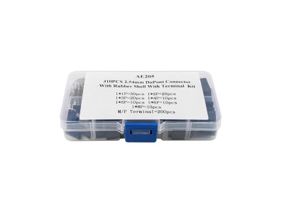 Kit 310 pe&ccedil;as de conectores DuPont 2,54 mm com capa de borracha e terminais - Imagem 4