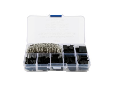 Kit 310 pe&ccedil;as de conectores DuPont 2,54 mm com capa de borracha e terminais - Imagem 1
