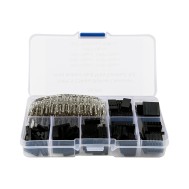 Kit 310 pe&ccedil;as de conectores DuPont 2,54 mm com capa de borracha e terminais