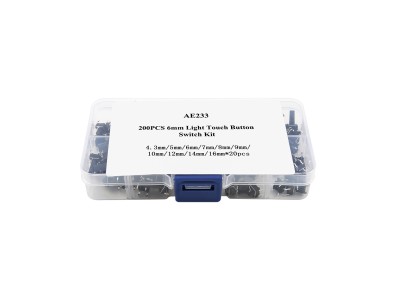 Kit 200 pe&ccedil;as bot&otilde;es t&aacute;teis 6 mm de toque leve para Arduino - Imagem 4