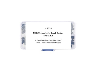 Kit 200 pe&ccedil;as bot&otilde;es t&aacute;teis 6 mm de toque leve para Arduino - Imagem 6