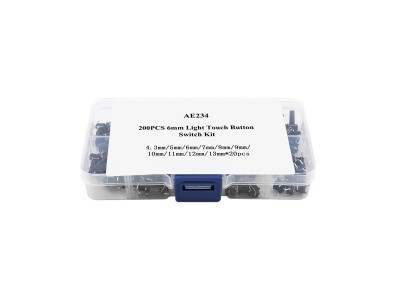 Kit 200 unidades de bot&otilde;es de toque leve 6 mm - Imagem 4