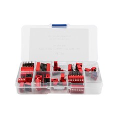 Kit 45 pe&ccedil;as de chaves DIP planas 2,54 mm 1&ndash;9P