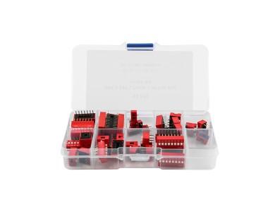 Kit 45 pe&ccedil;as de chaves DIP planas 2,54 mm 1&ndash;9P - Imagem 1