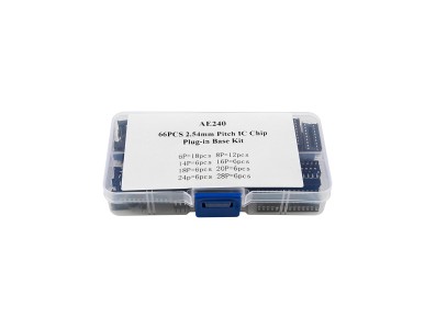 Kit 66 pe&ccedil;as soquetes para encaixe de CI passo 2,54 mm - Imagem 4