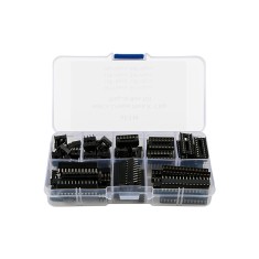 Kit 66 pe&ccedil;as soquetes para encaixe de CI passo 2,54 mm