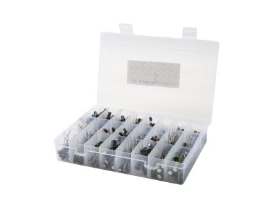Kit 500 unidades capacitores eletrol&iacute;ticos plug-in 0,1 &micro;F a 1000 &micro;F - Imagem 3