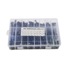 Kit 500 unidades capacitores eletrol&iacute;ticos plug-in 0,1 &micro;F a 1000 &micro;F