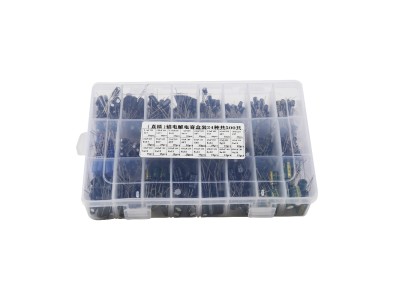Kit 500 unidades capacitores eletrol&iacute;ticos plug-in 0,1 &micro;F a 1000 &micro;F - Imagem 1