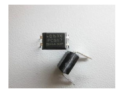 PC817 optoacoplador com fototransistor DIP-4 para montagem de alta densidade - Imagem 1