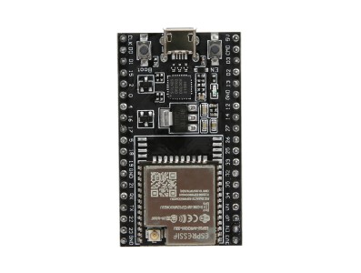 Placa base preta ESP32-DEVKITC com ESP32-WROOM-32U e CP2102 - Imagem 1
