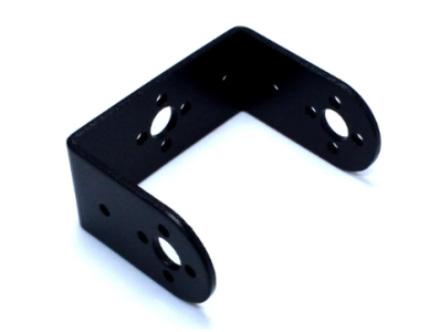 Suporte em U curto preto (bracket) - Imagem 1
