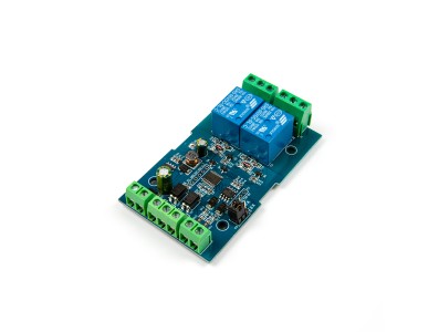 M&oacute;dulo Rel&eacute; 2 Canais 5V Modbus RTU RS485/TTL 7-24V com Prote&ccedil;&atilde;o Anti-Invers&atilde;o - Imagem 2
