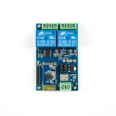 M&oacute;dulo Rel&eacute; 2 Canais DC 5V Bluetooth, Controle Remoto por Celular e Internet (Sem Fio)
