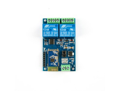 M&oacute;dulo Rel&eacute; 2 Canais DC 5V Bluetooth, Controle Remoto por Celular e Internet (Sem Fio) - Imagem 1